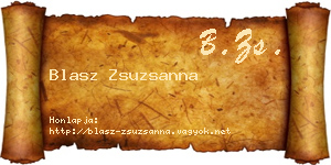 Blasz Zsuzsanna névjegykártya